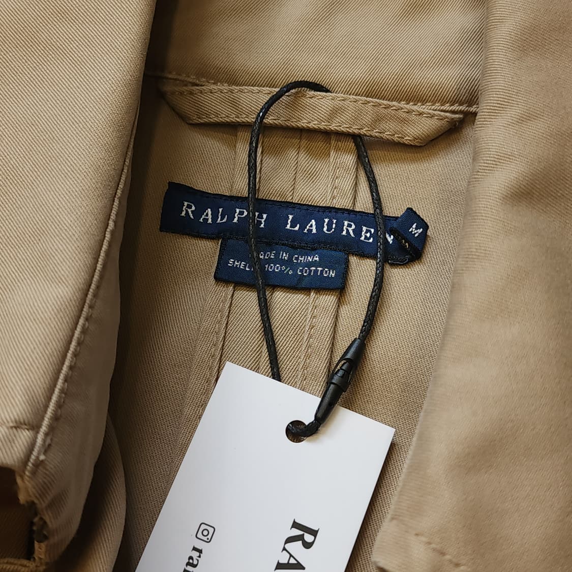폴로 랄프로렌 여성용 베이지 더블 트렌치 코트 M 상품이미지4