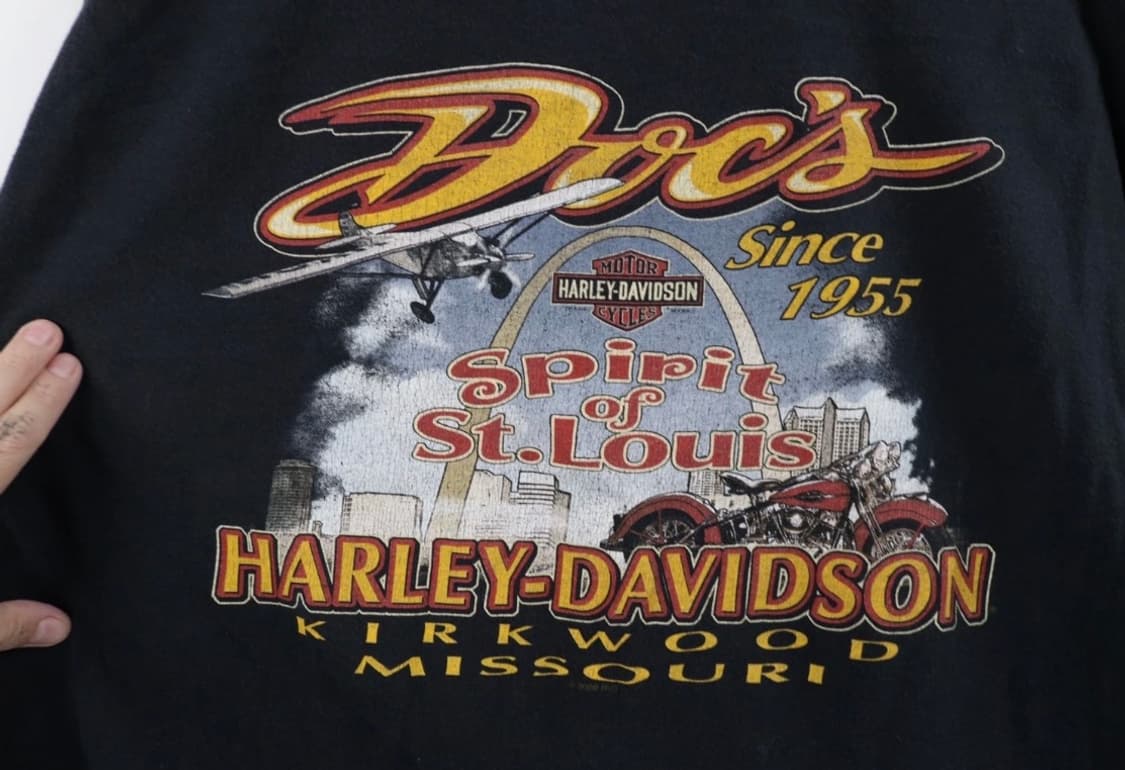 빈티지 할리데이비슨 빅로고 티셔츠 상품이미지2