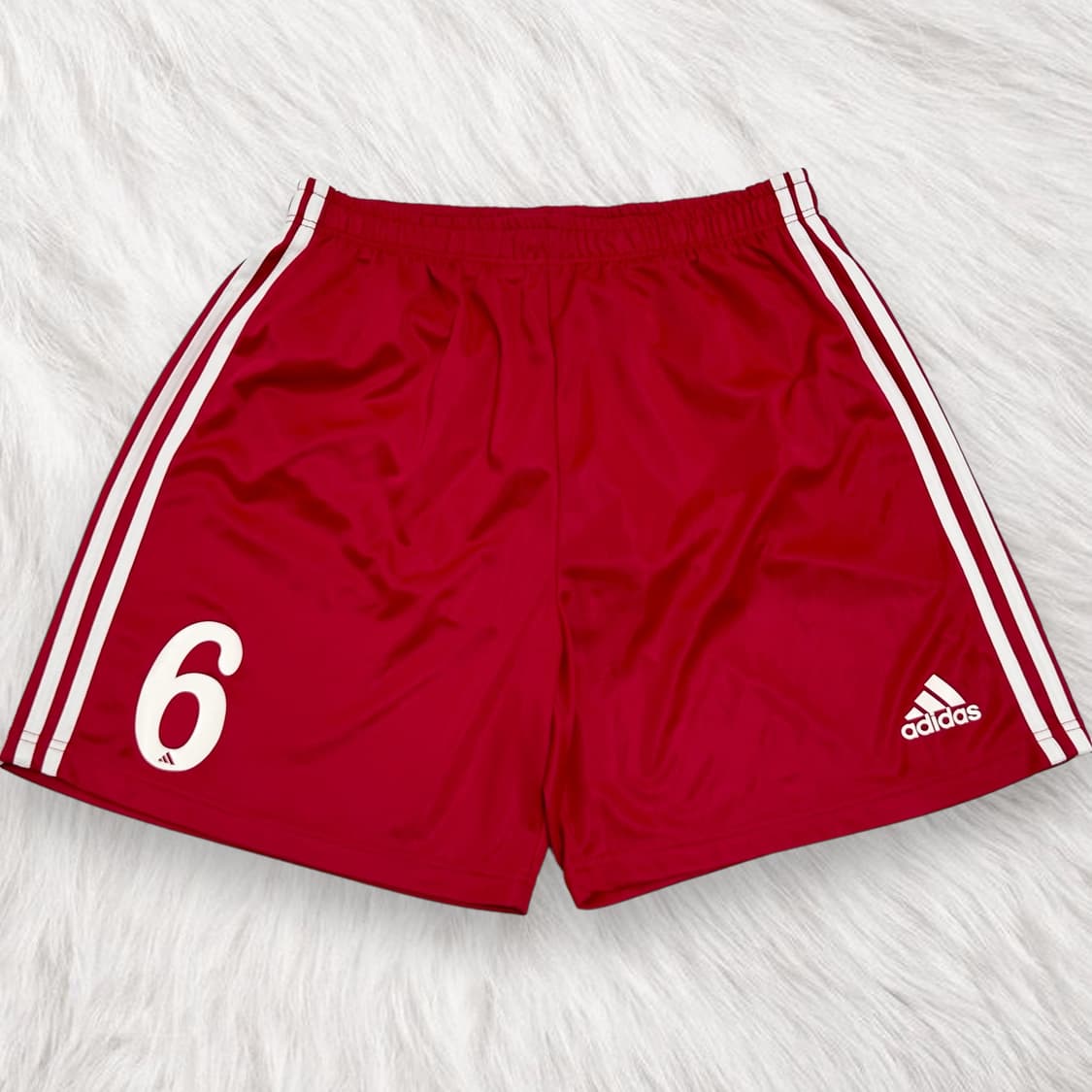 아디다스 레드 삼선 반바지 상품이미지5