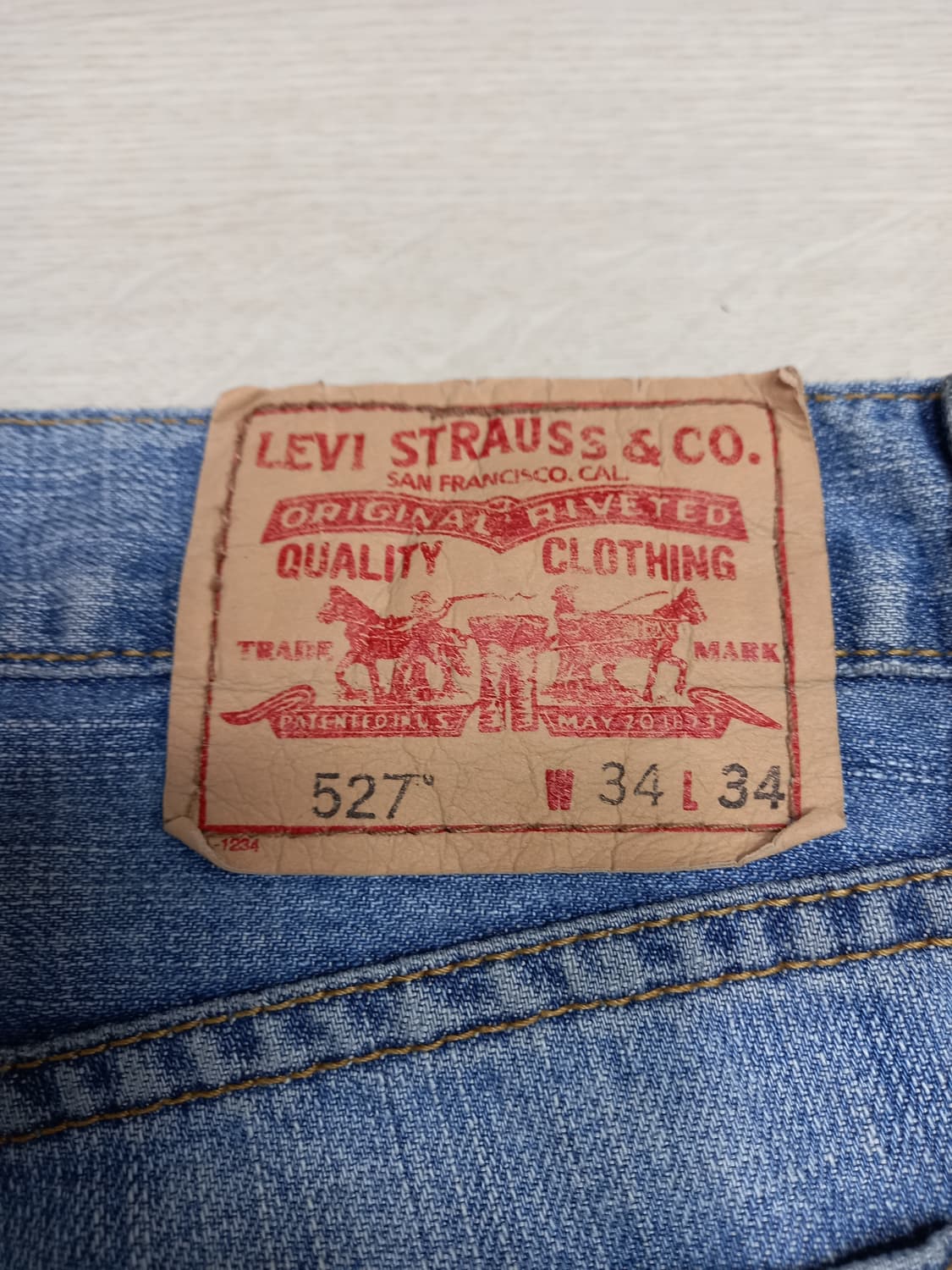 34 90's 리바이스527 Egypt 부츠컷 연청 34-592 상품이미지5