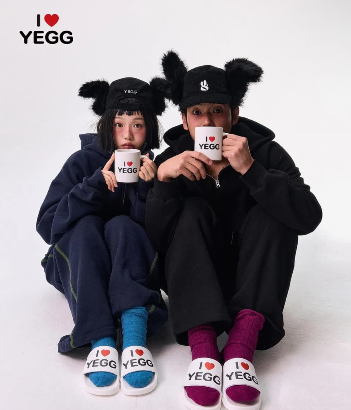 예그 트위스트 퍼 이어플랩 볼캡 블랙 상품이미지1