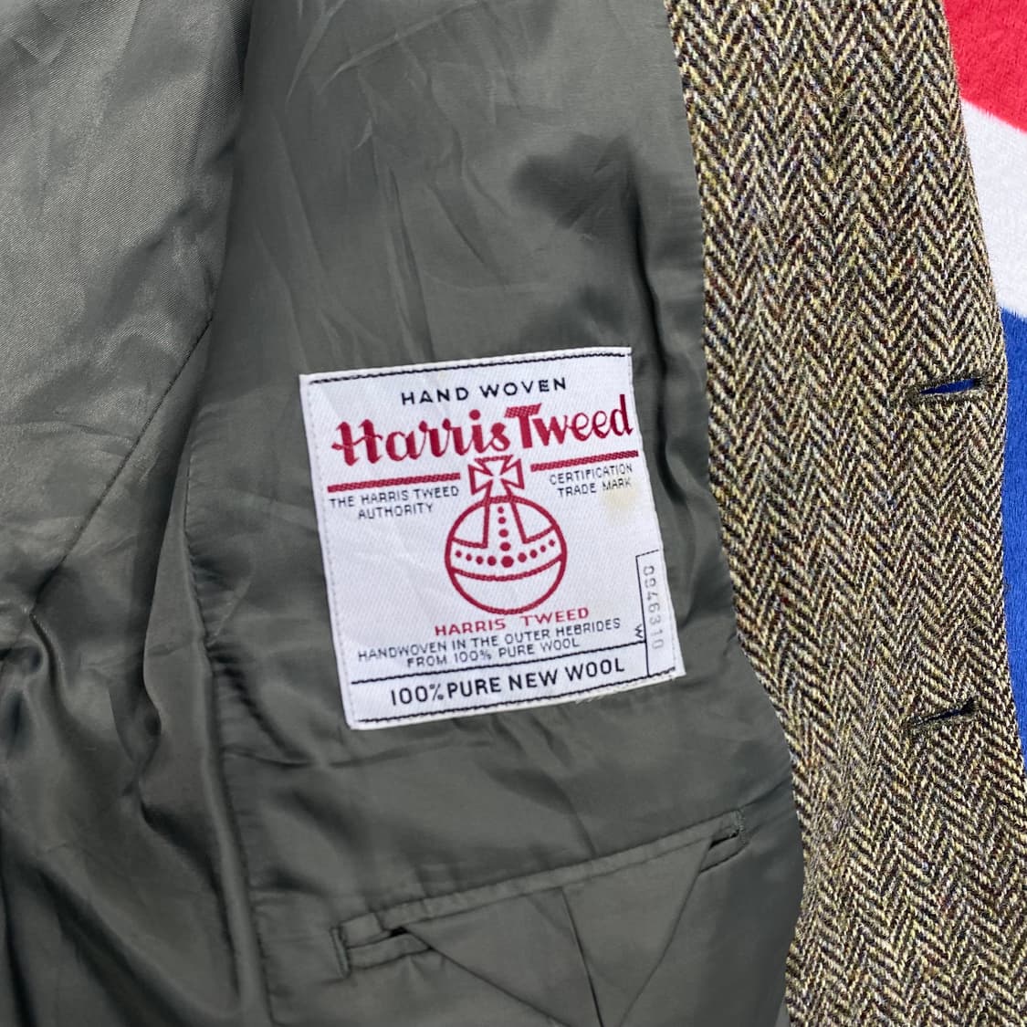 빈티지 헤리스트위드 헤링본 블레이저 실측 95-100 상품이미지5