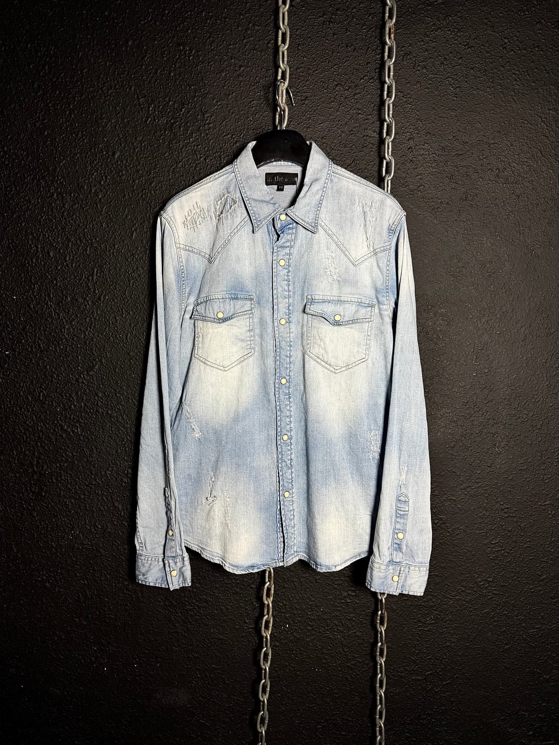 in the attic – Damaged Western Denim Shi 상품이미지1
