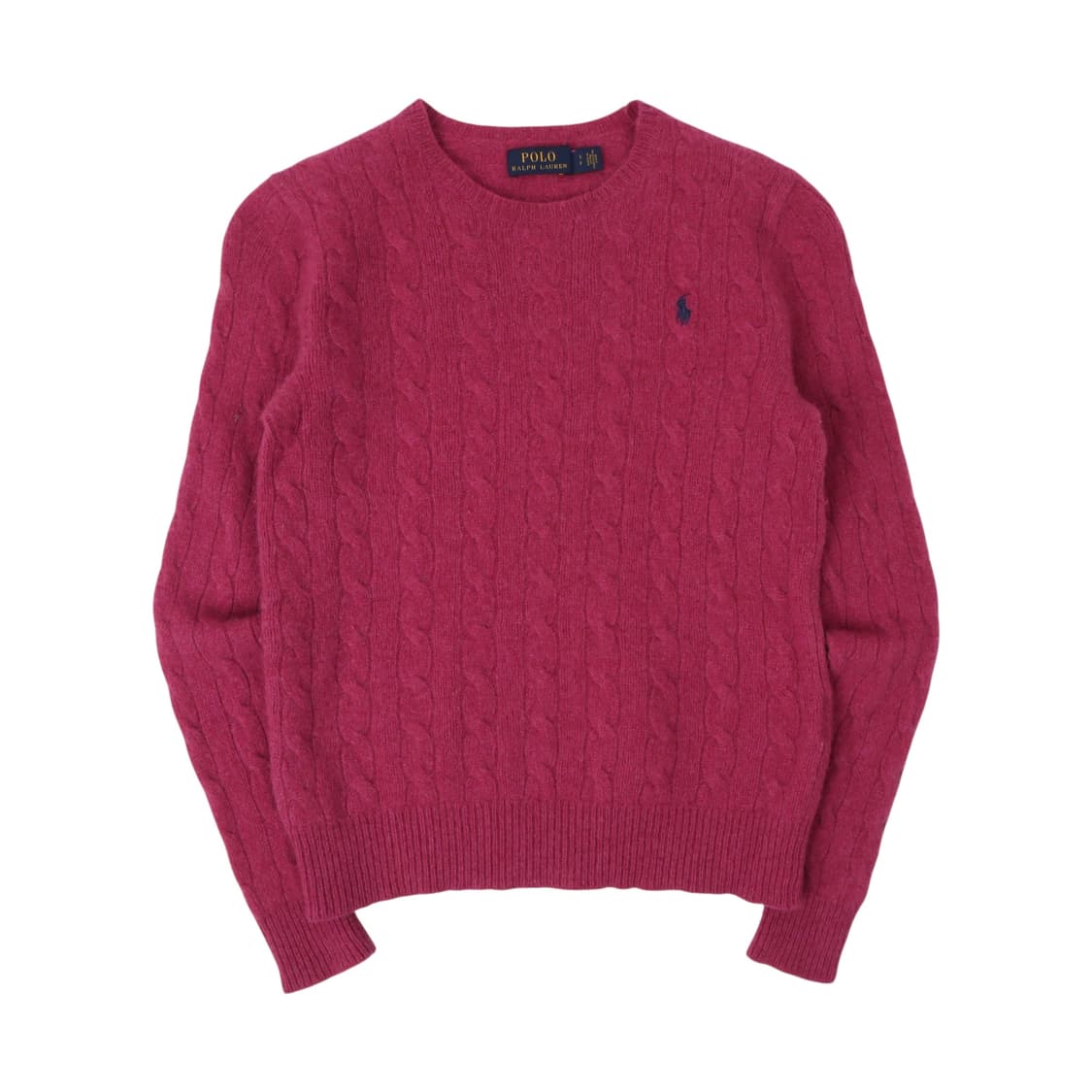 폴로 랄프로렌 핑크 울 캐시미어 케이블 니트 상품이미지1