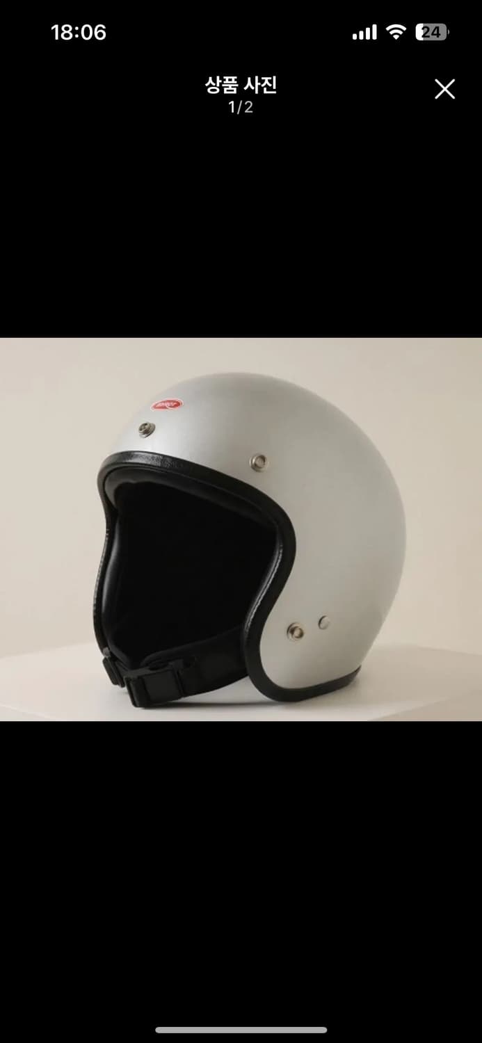 에딜롯 실버 반모 헬멧 M + 쉴드 상품이미지1