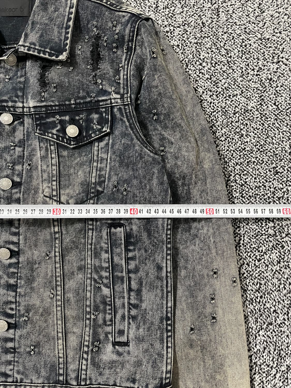 빈티지9. 비쿨식스 BEKOOL6 빈티지 워싱 데님 자켓 청자켓 데미지 상품이미지6