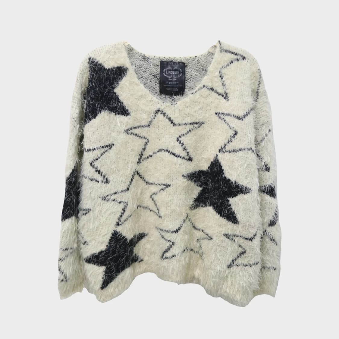 LINOSUG 별 패턴 브이넥 니트 61230 상품이미지1