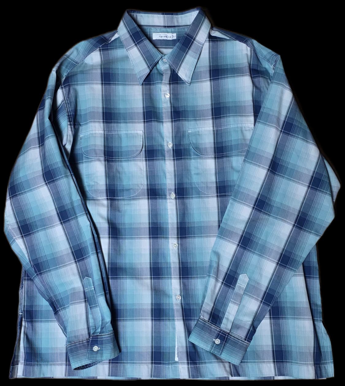 나나미카 레귤러 카라 피케 셔츠 네이비 L 상품이미지3