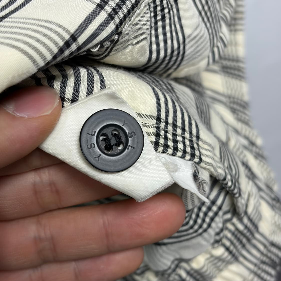 YSL 입생로랑 체크 블루종 상품이미지6