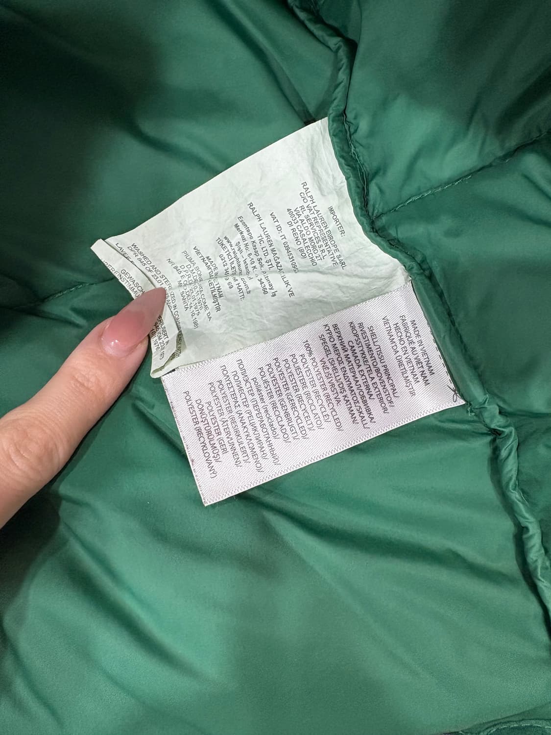 폴로 후디 조끼패딩 그린 상품이미지5