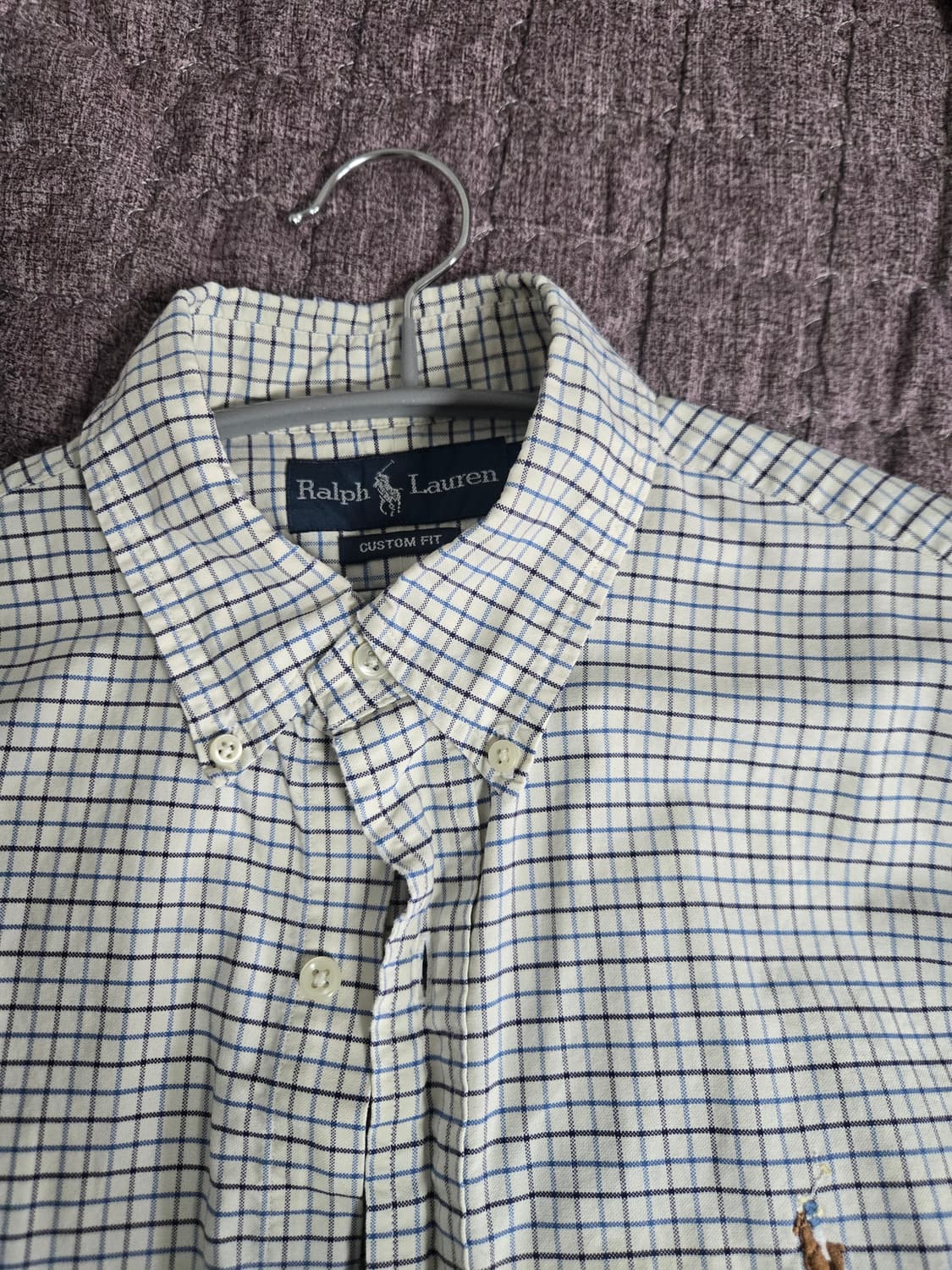 폴로 랄프로렌 커스텀핏 체크 셔츠 M 상품이미지1