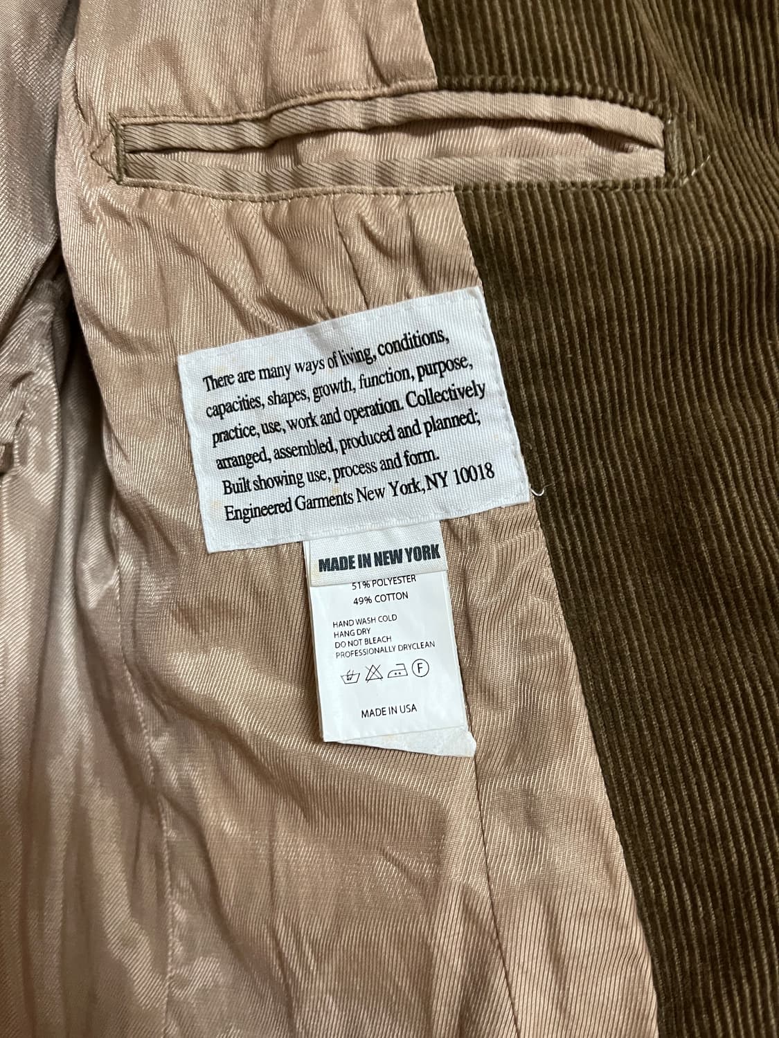 엔지니어드가먼츠 코듀로이 베이커 자켓 상품이미지3