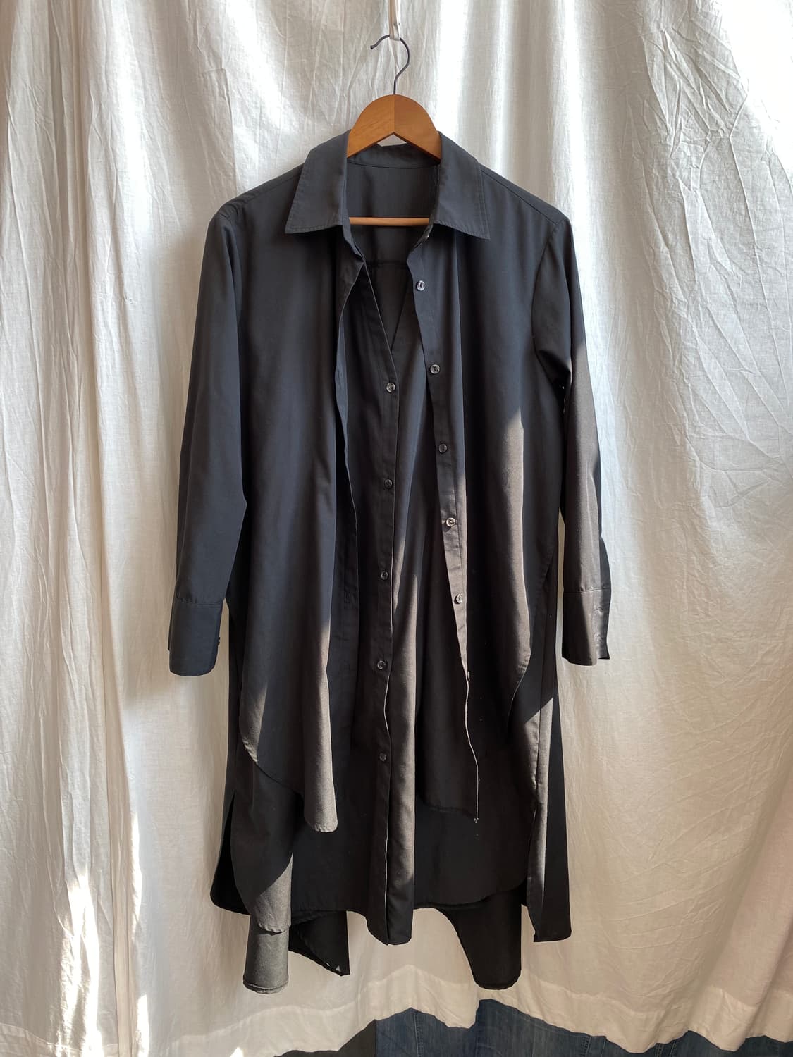 블랙 더블셔츠원피스(F) 상품이미지2