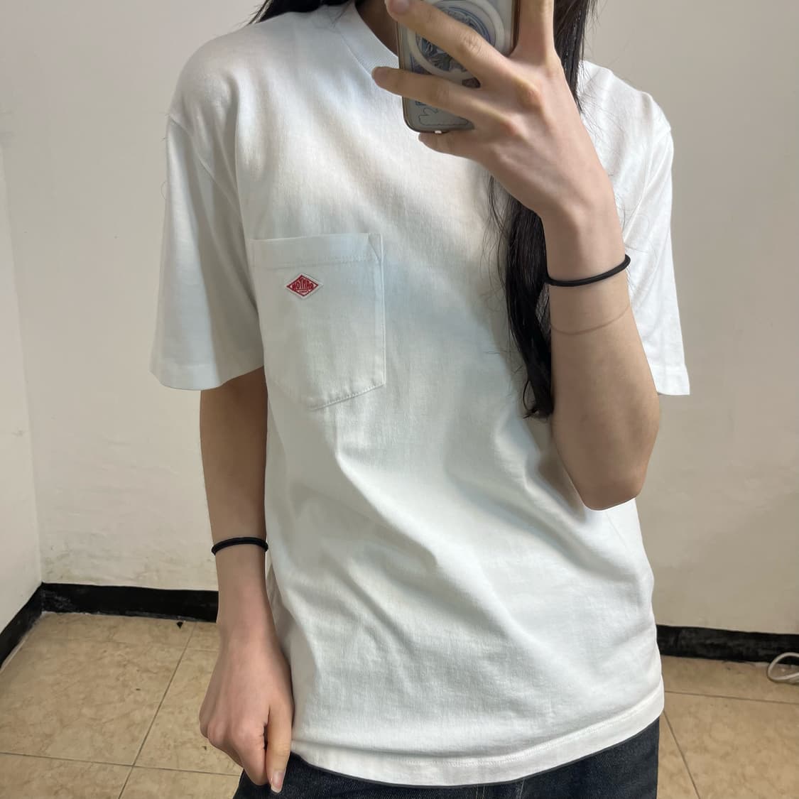 Danton pocket white t-shirt 상품이미지3