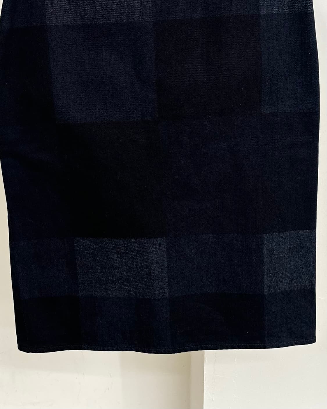마르니 블랙 앤 블루 데님 패치워크 미디 스커트 상품이미지5