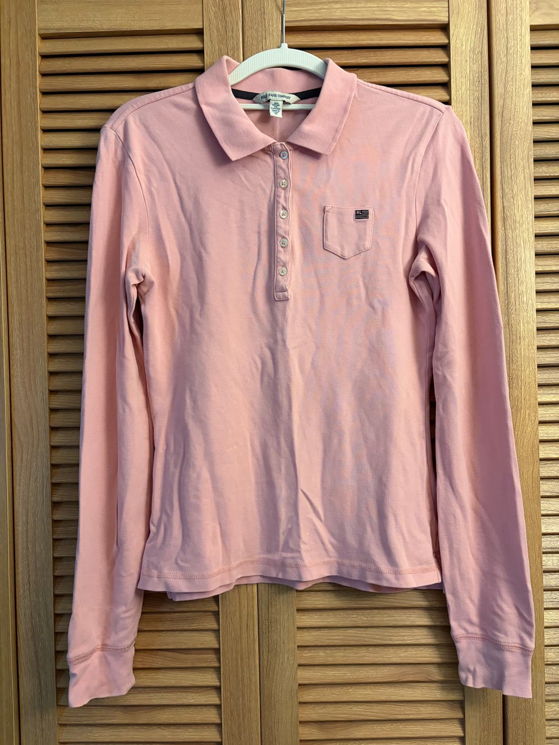 폴로 핑크 카라 롱슬리브 상품이미지3