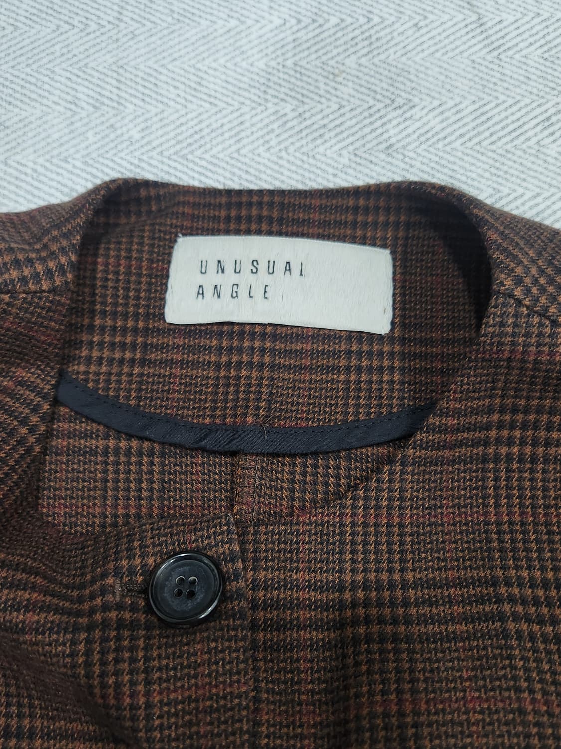 [S] 언유주얼앵글 브라운 체크 롱 맥시 원피스 S 상품이미지5