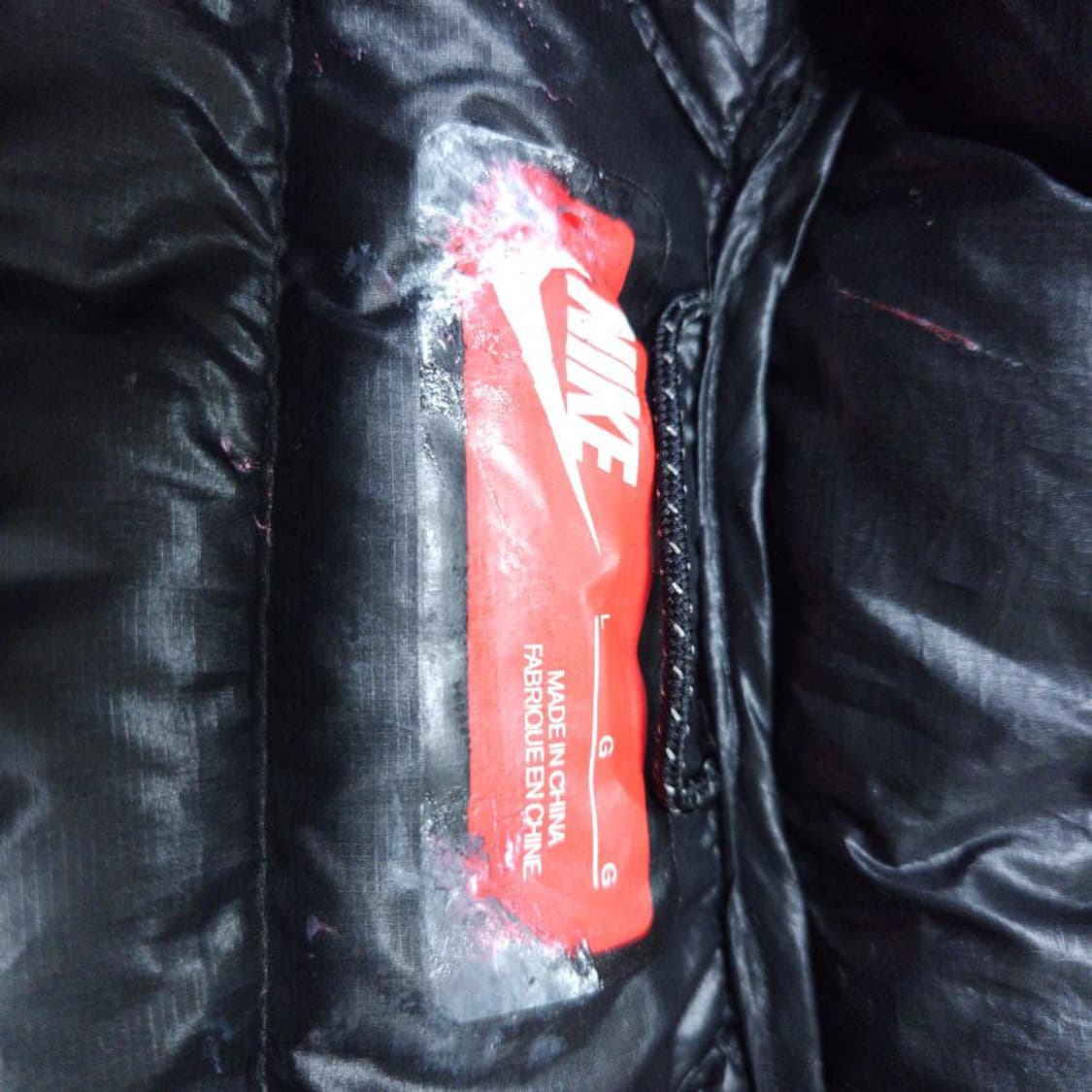 바배) 나이키 딥그린톤 기하학패턴 덕다운 패딩 조끼 베스트 상품이미지3