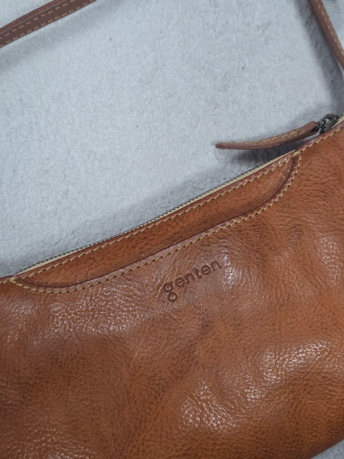 젠텐 브라운 레더 숄더백 상품이미지2