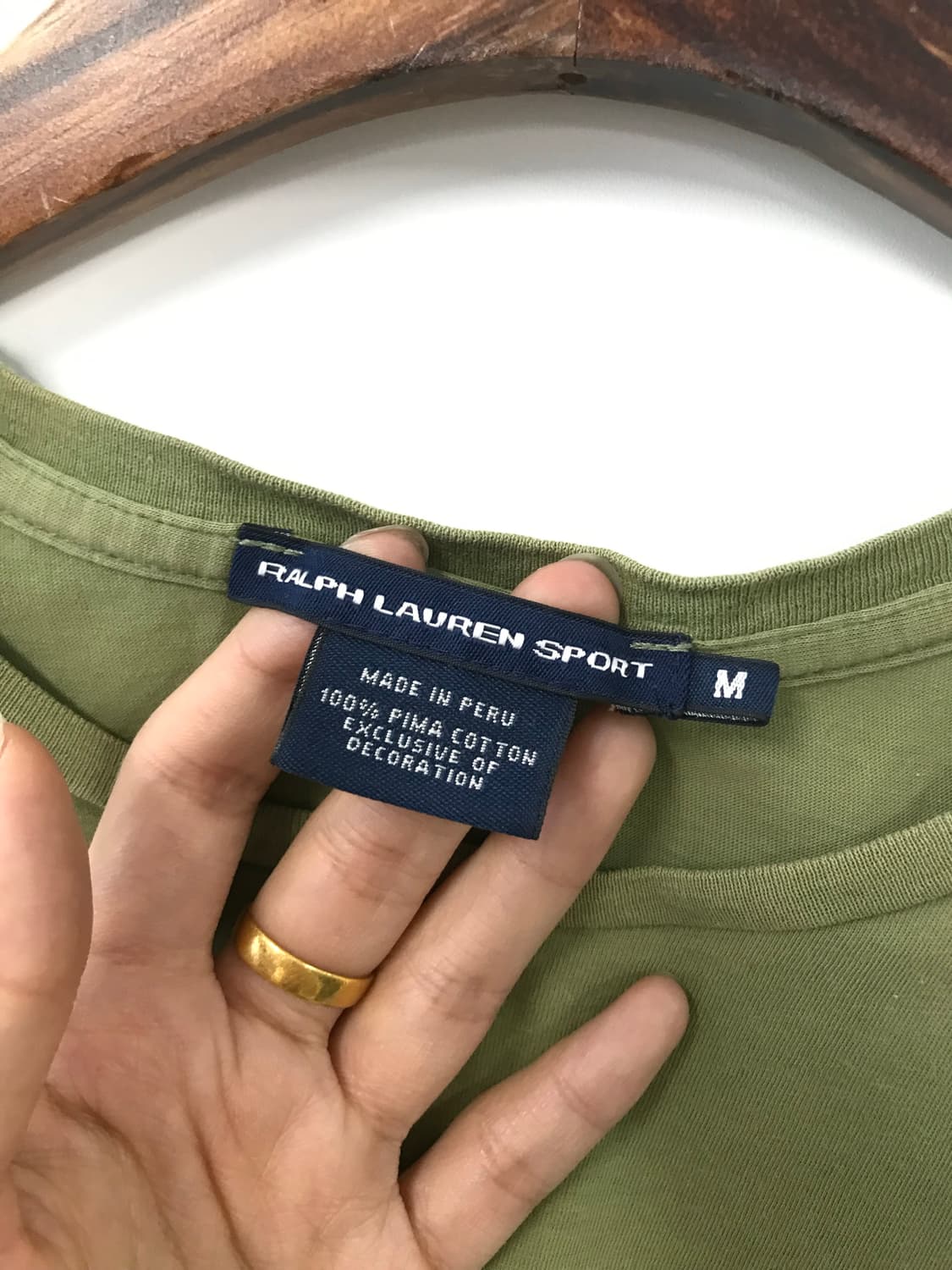 폴로 랄프로렌 자수로고 카키 반팔 티셔츠  상품이미지4