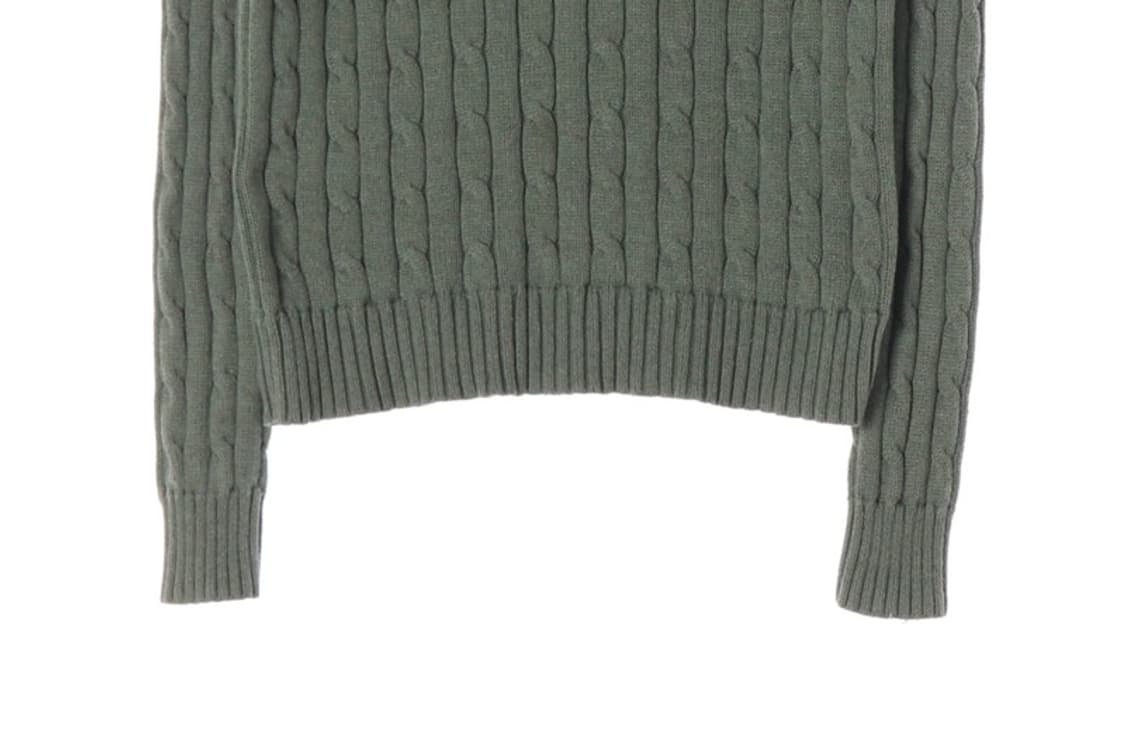 폴로 랄프로렌 케이블 꽈배기 니트 올리브 카키 M 상품이미지5