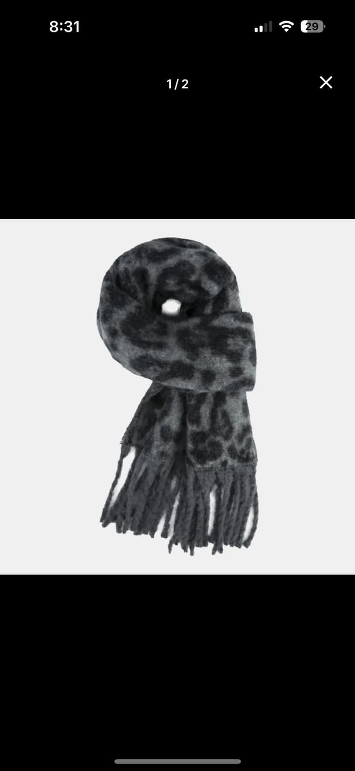 일본 레오파트 머플러 갸루 빈티지 빅 목도리 상품이미지1