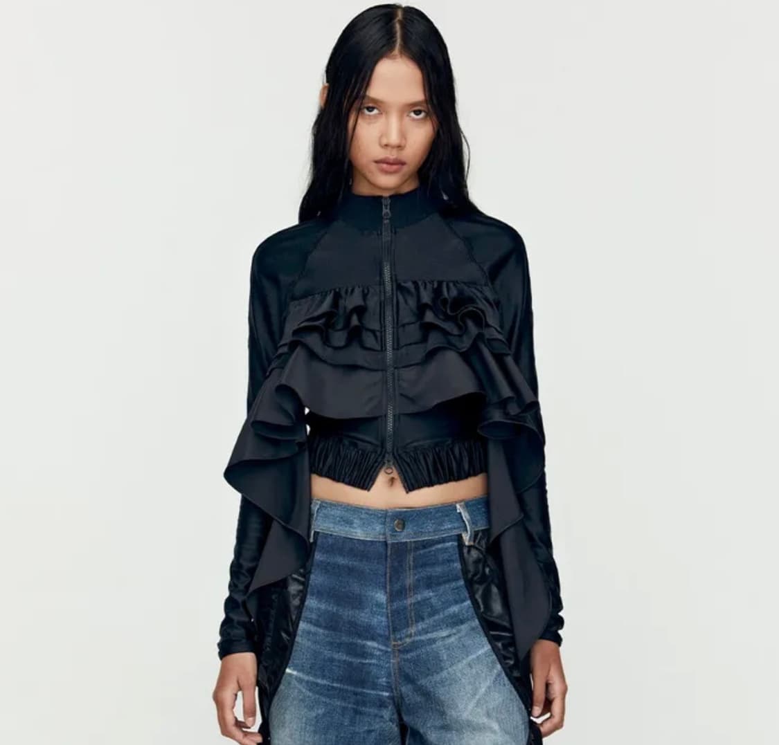 RILEY RUFFLE TIGHT ZIP UP atb1203w(BLACK 상품이미지1