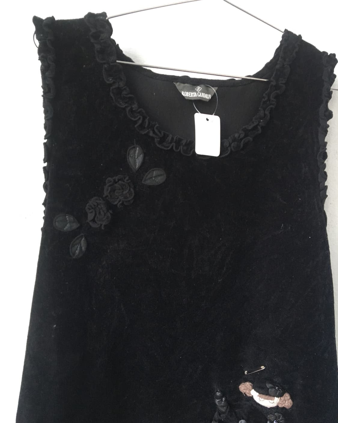 Corsage point corduroy sleeveless onepie 상품이미지3