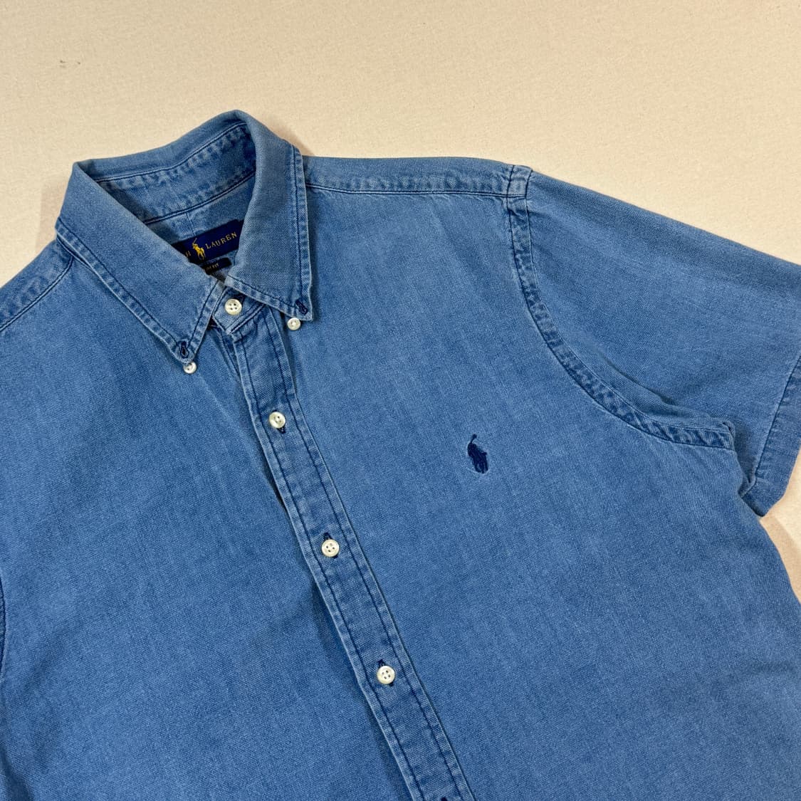 L) 폴로 랄프로렌 인디고 데님 반팔 셔츠 상품이미지4