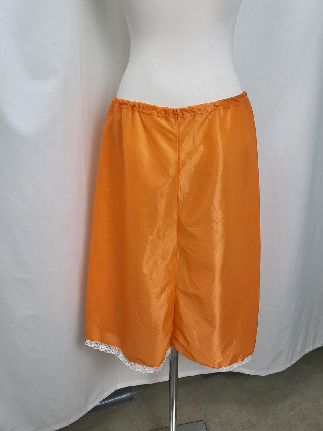 빈티지 탠저린 숏 슬립 스커트 페어리 하이틴 윔지코어 상품이미지3