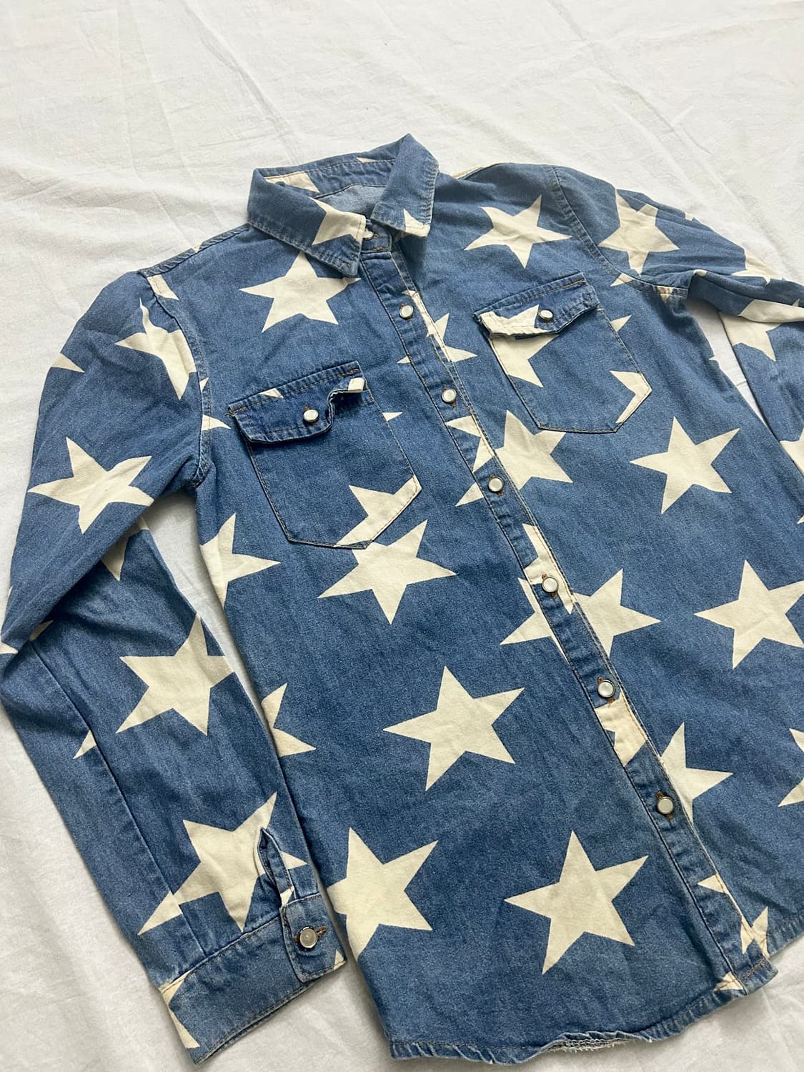 스타 프린트 데님 웨스턴셔츠 상품이미지2
