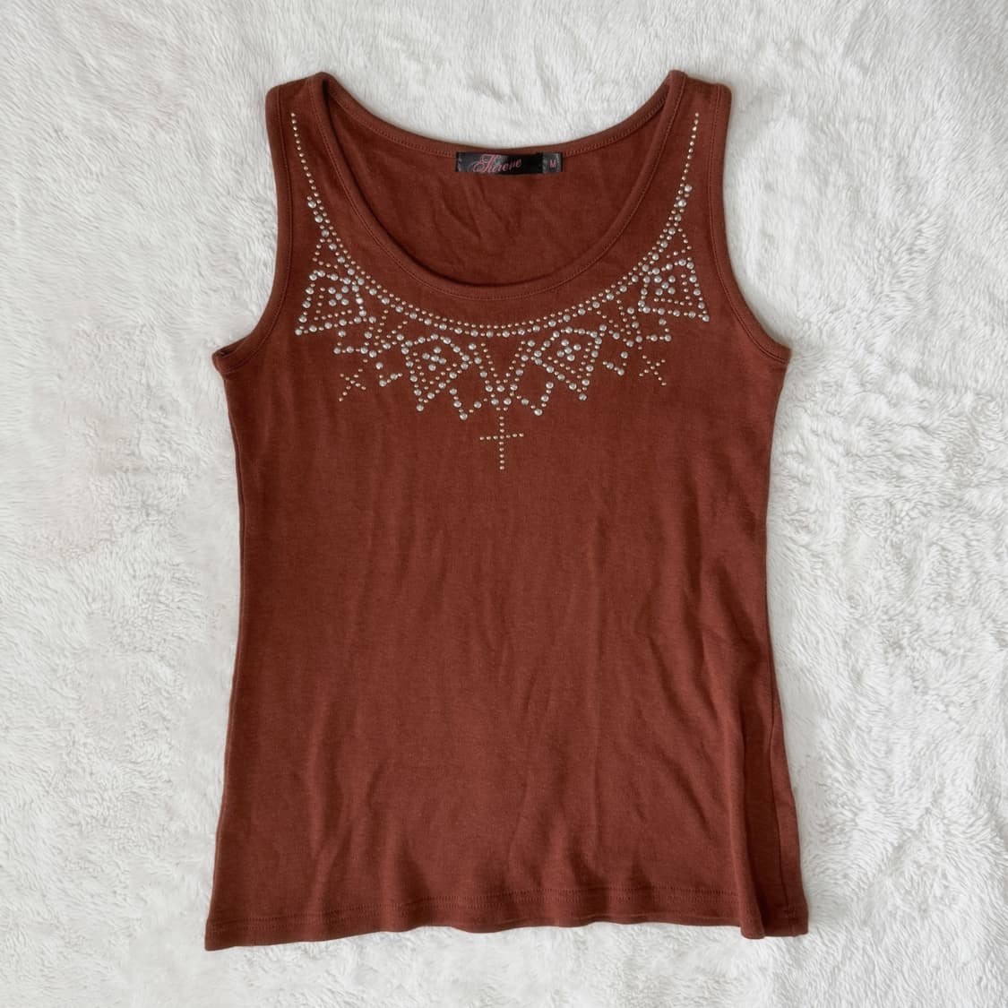 Sureve 갸루깔 y2k 스터드 빈티지 나시 상품이미지1