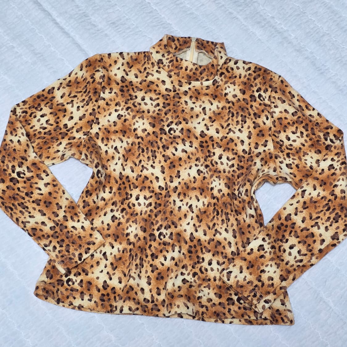 일본빈티지)오네갸루st 호피레오파드 대대장 슬림보헤미안 긴팔니트 상품이미지3