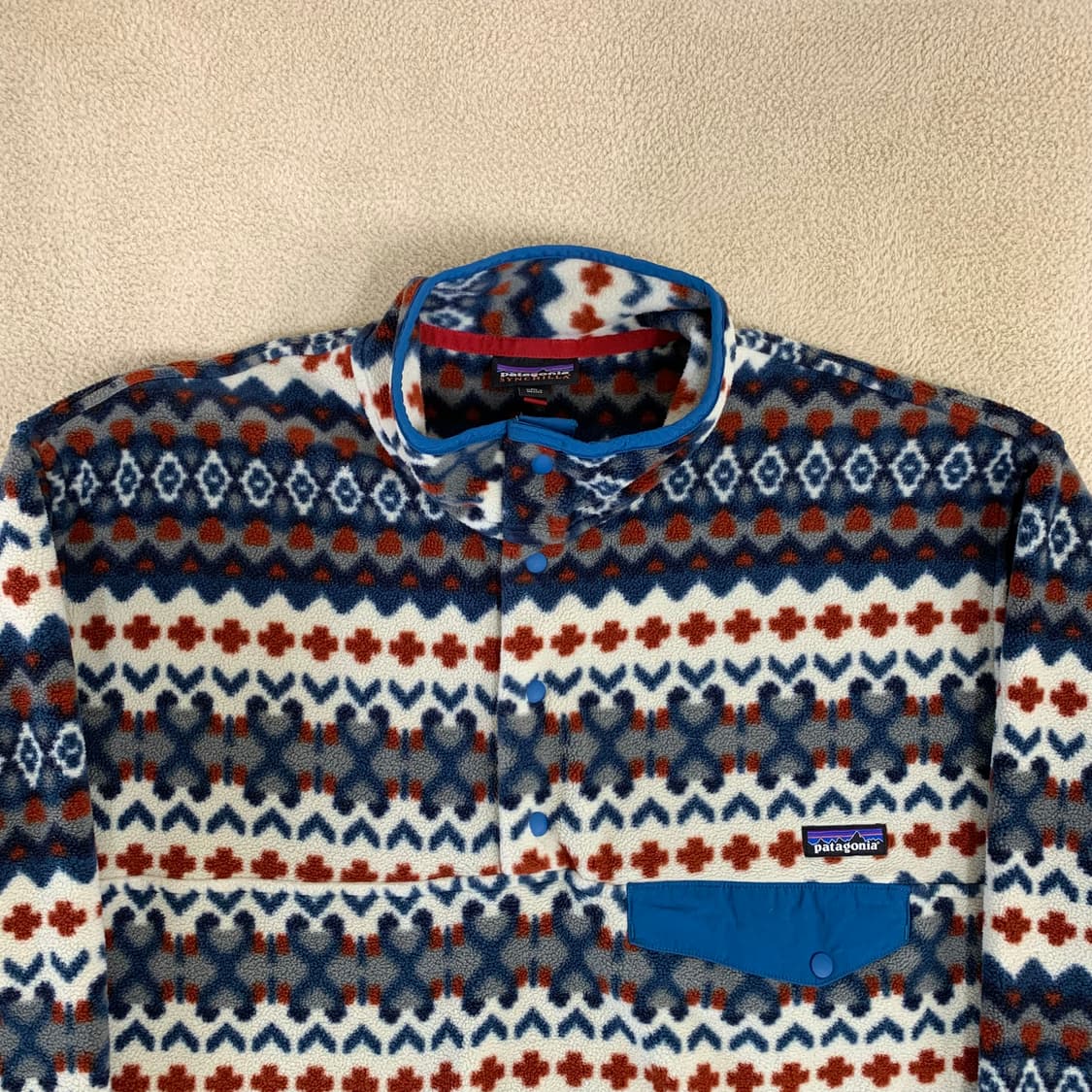 파타고니아 신칠라 스냅-T 아즈텍(XL) 페어아일 풀오버 플리스 상품이미지2