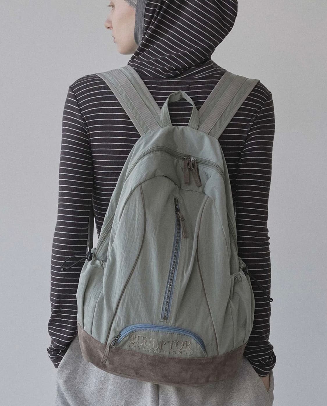 스컬프터 올드스쿨 나일론 백팩/세이지그린 상품이미지2