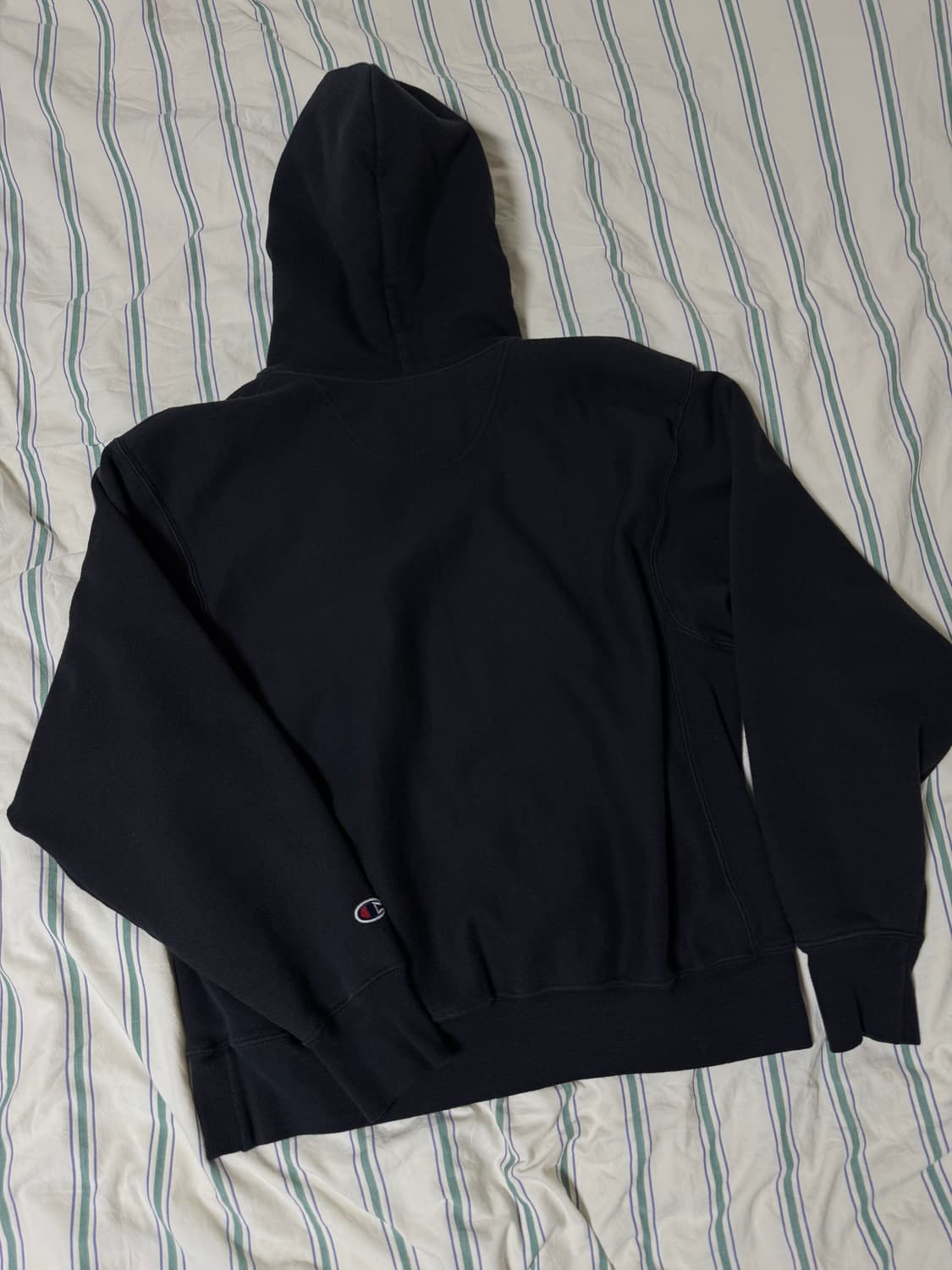 [105] 빈티지 챔피온 프리미엄 리버스위브 후디 블랙 상품이미지3