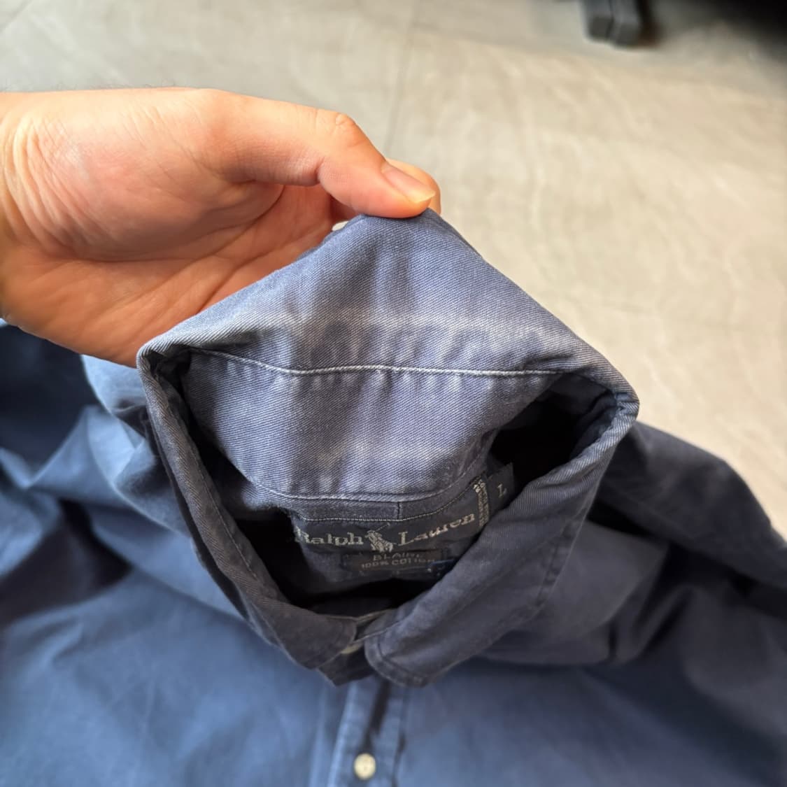 폴로 정품 네이비 클래식 로고 긴팔 셔츠 상품이미지6