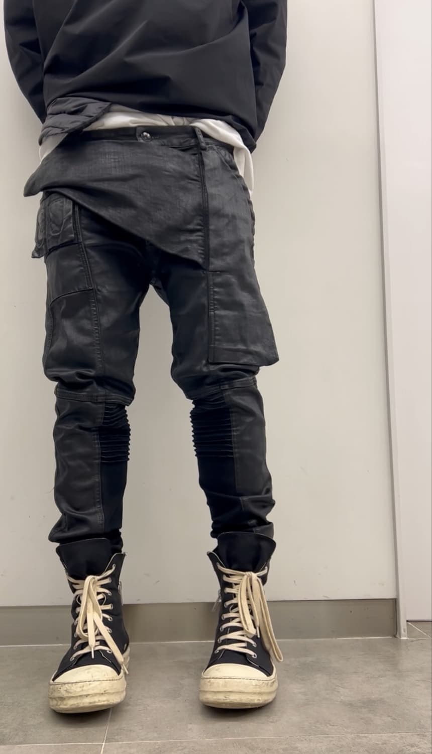 릭오웬스 16SS 다크쉐도우 코팅 멤피스진 SBW 앞가리개 상품이미지10