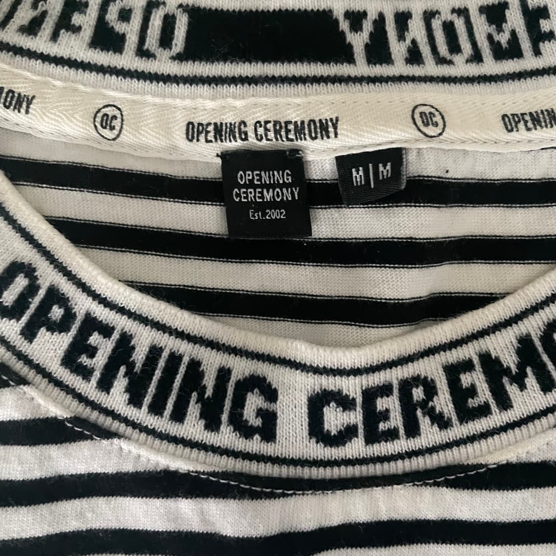 오프닝세레모니 로고 스트라이프 미니 원피스 상품이미지4