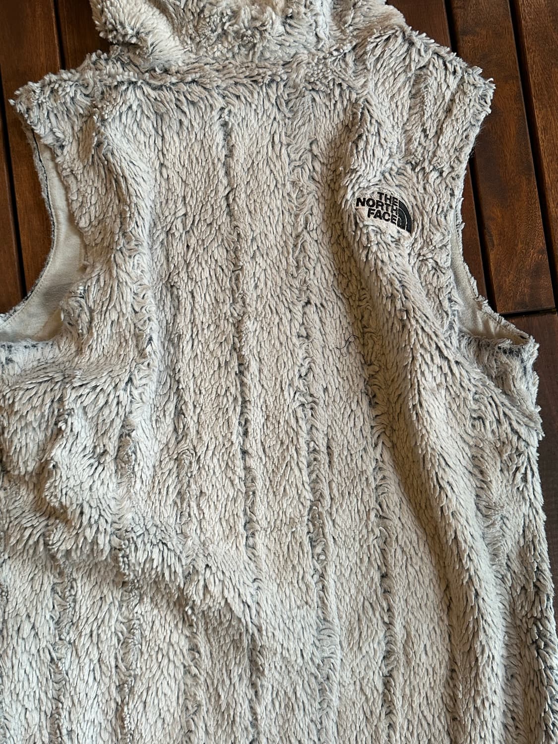 The North face white fur Vest 상품이미지9