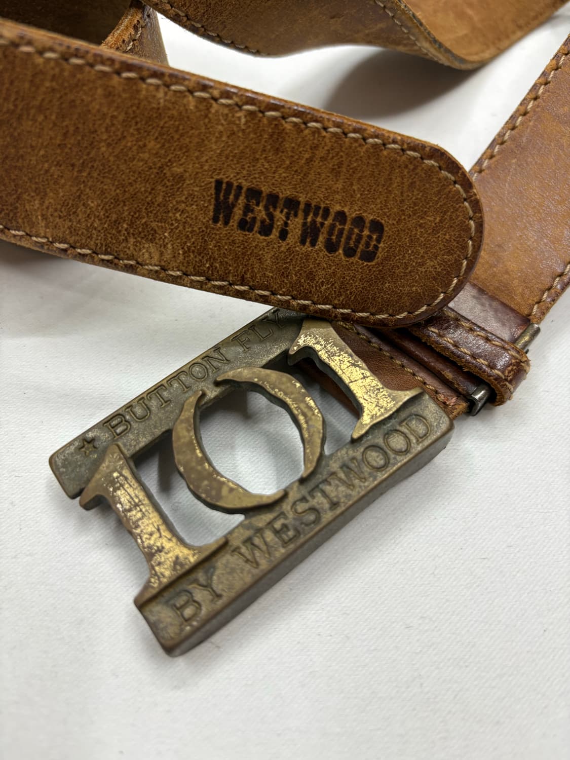 westwood 빈티지 웨스턴 금장 버클 벨트 상품이미지4