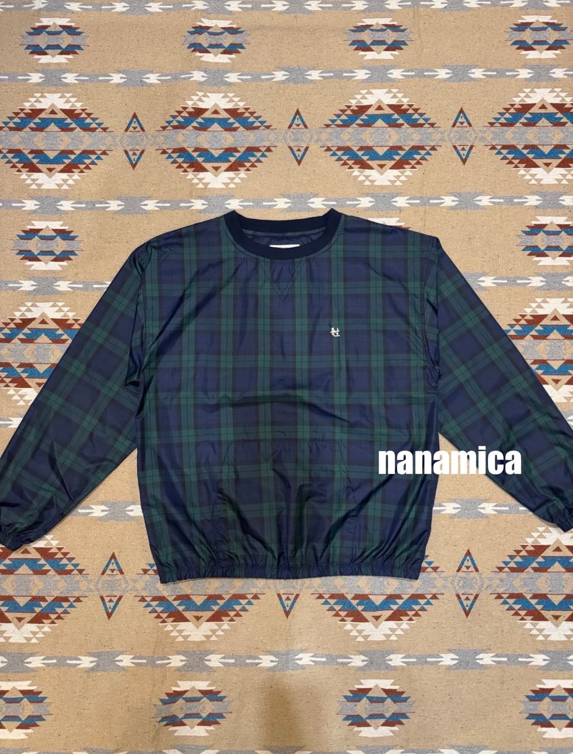 🖤블프할인 [M] 나나미카 윈드 스웻 블랙와치 상품이미지1