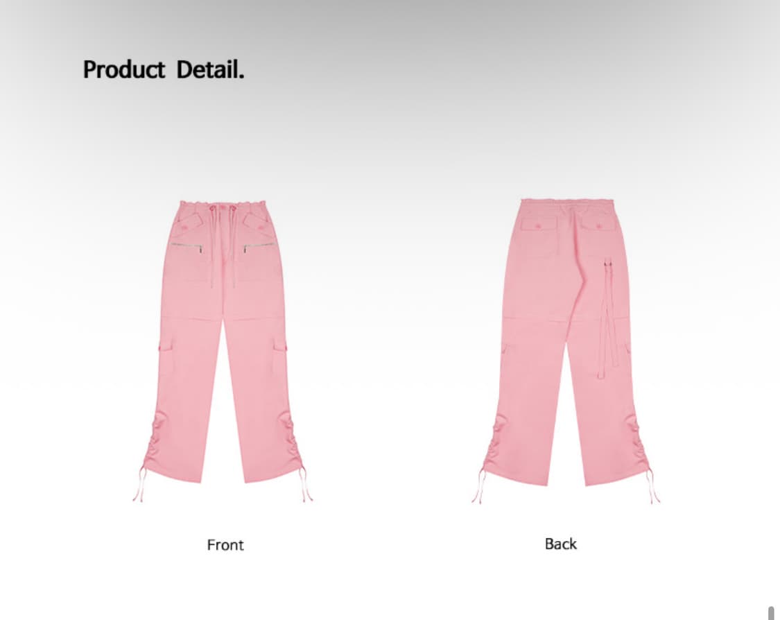라티젠 핑크 포켓 팬츠 카고 바지 상품이미지3