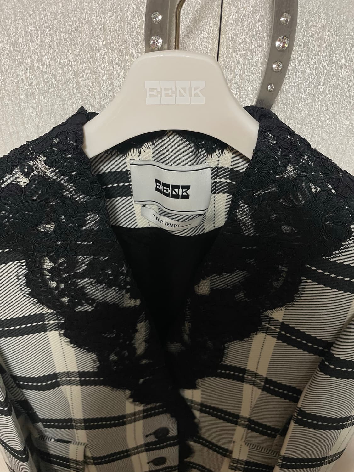 잉크 EENK 체크 레이스 자켓 (+옷걸이,비닐) 상품이미지7