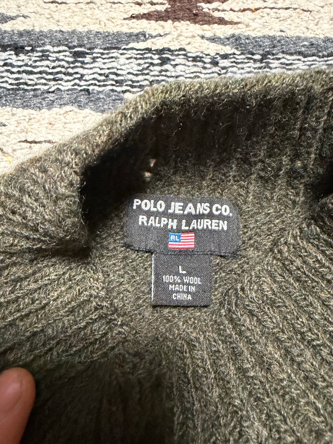 00‘s polo jeans high neck wool knit  상품이미지3