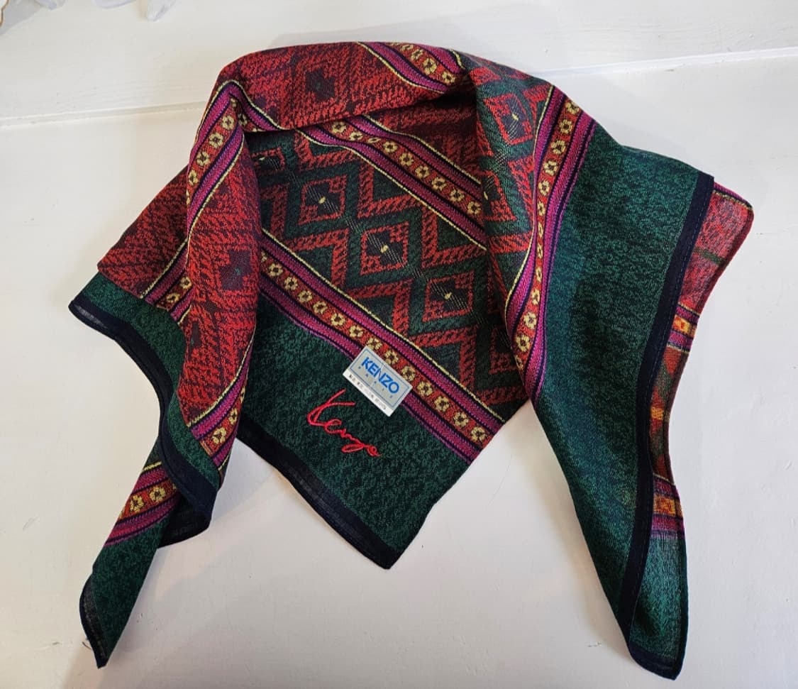 KENZO PARIS 겐조 에스닉 패턴 손수건 스카프 상품이미지5