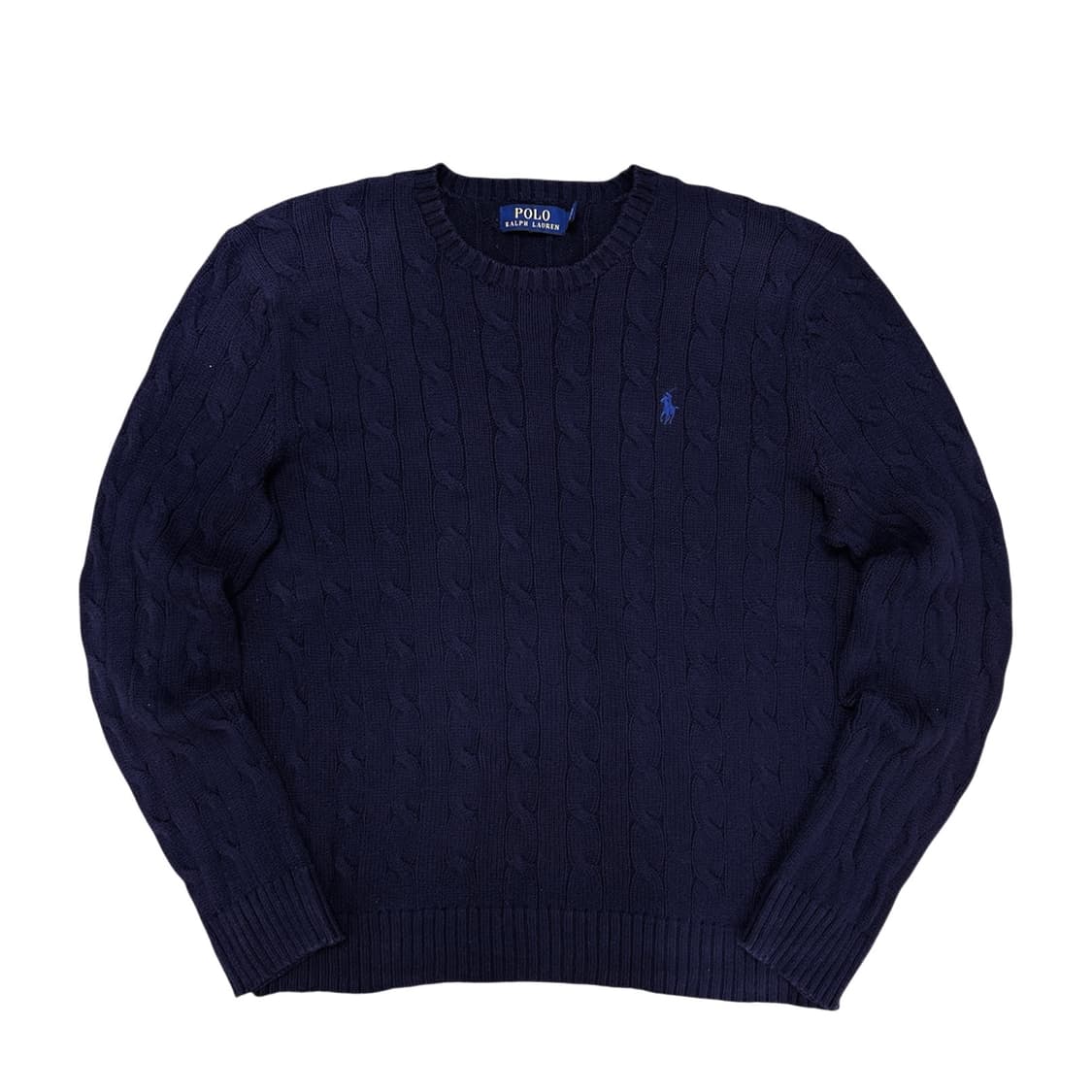 폴로 네이비 블루포니 케이블니트(M) 상품이미지1