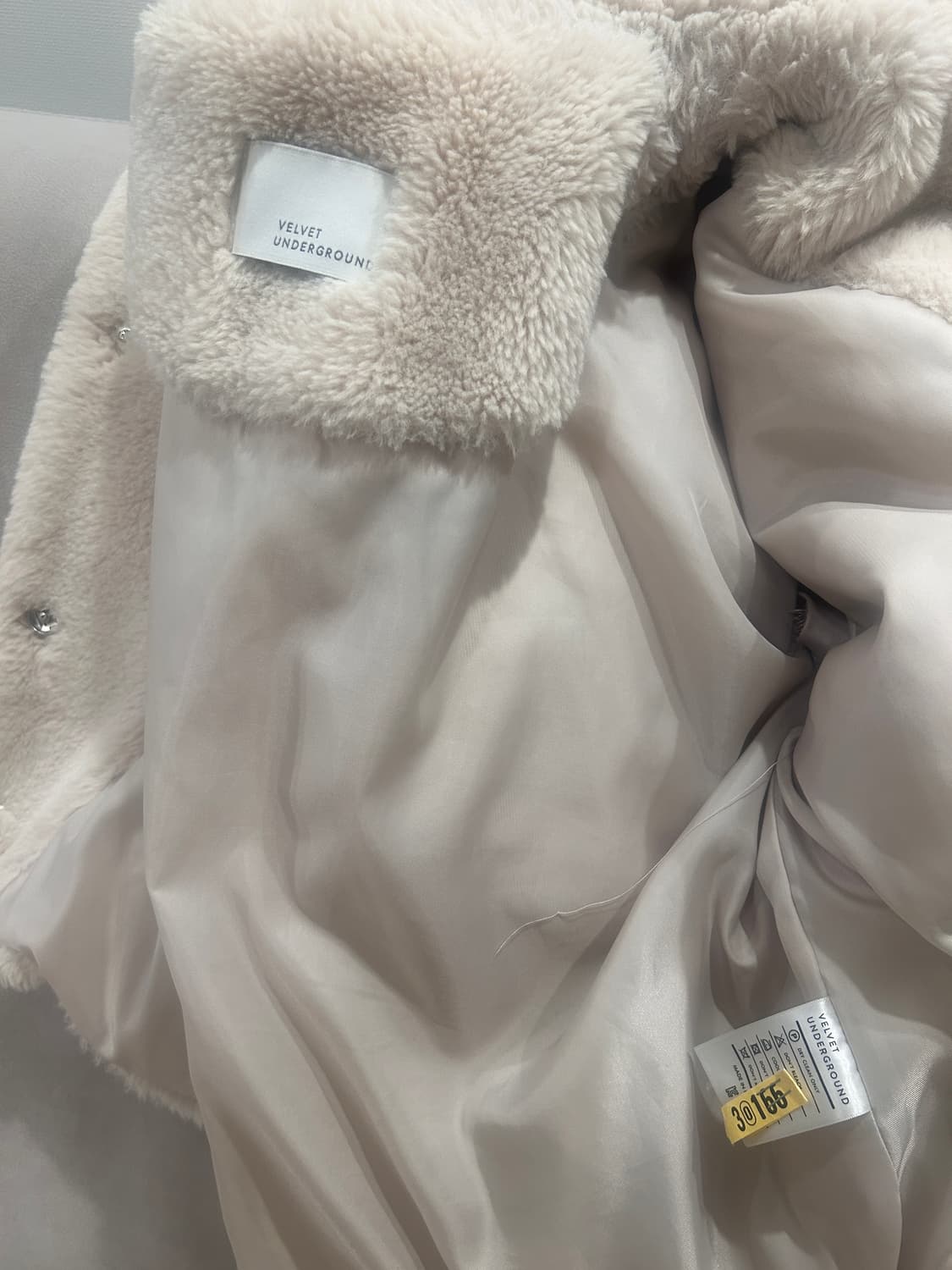 벨벳언더그라운드 에코 퍼 자켓 아이보리 상품이미지4