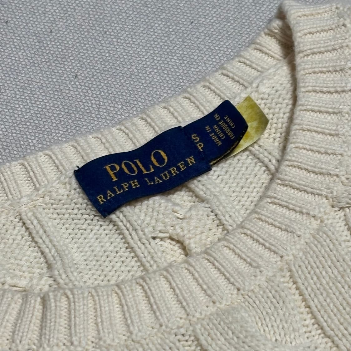 S 폴로 랄프 로렌 아이보리 울 니트 상품이미지4