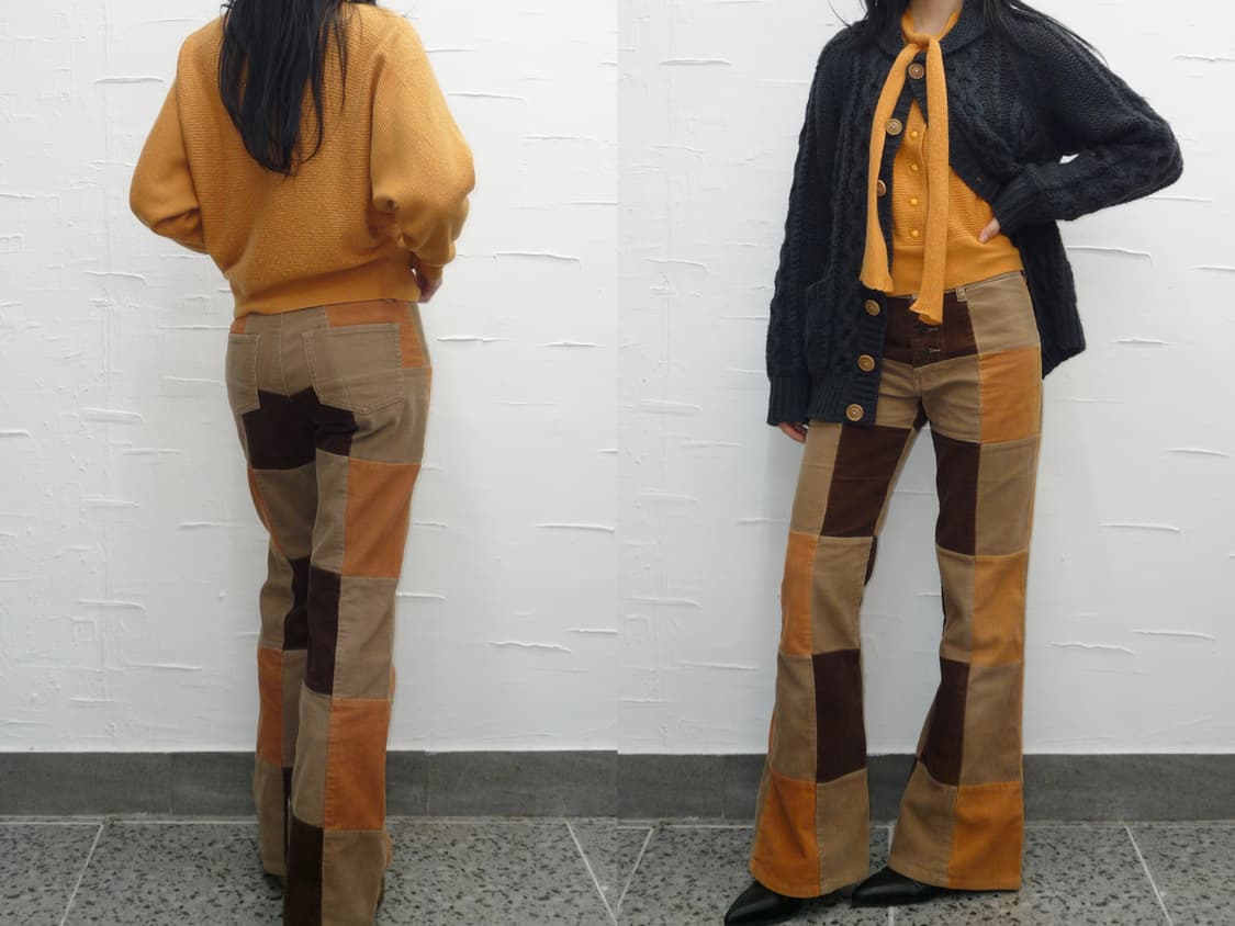 retro check corduroy pants 상품이미지3